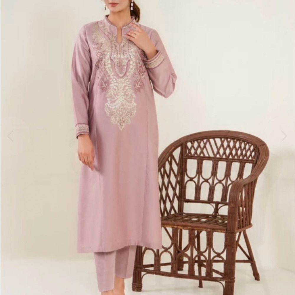 Pakistani beautiful Elegant brand Salwar Kameez (Size: XL chest 46)